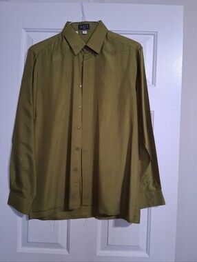 Men's Olive Green Long-Sleeve Dress Shirt by boc